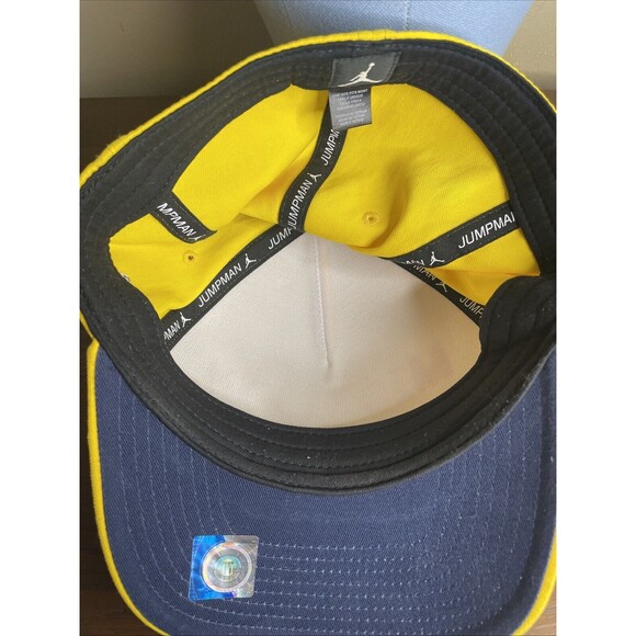 Yellow & Blue Jordan Hat Michigan Wolverines Size OSFM - Picture 7 of 7